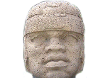 Please Note: these olmec heads are not in SCALE. They are of different sizes and have been uniformly scaled to show the similar African features that they share.